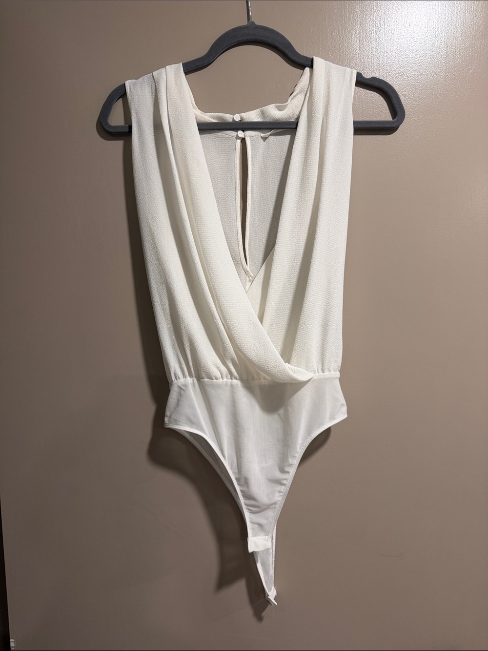 Lush Ivory Wrap-Front Bodysuit